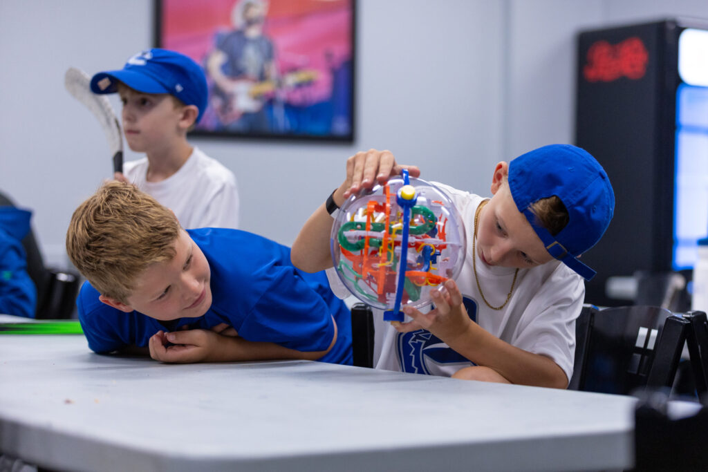 Kids with puzzle ball activity